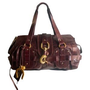 Chloe Kerala Burgundy Leather Shoulder Bag GUC